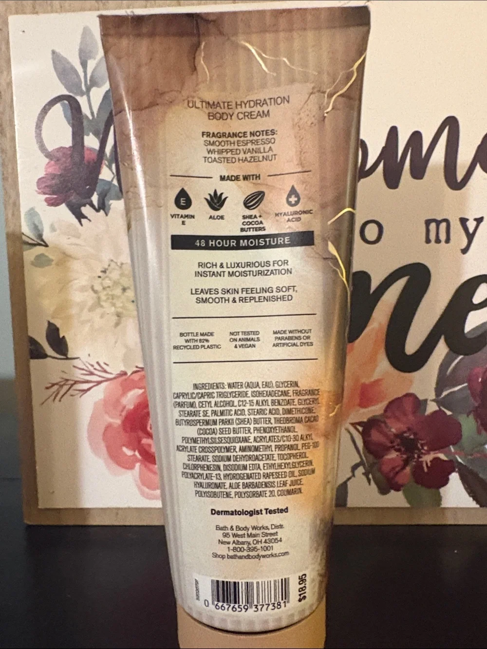 Bath & Body Works Vanilla Café Ultimate Hydration Body Cream - Brown/Gold